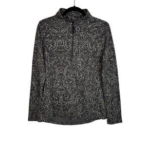 Eddie Bauer Women's Sz L Gray Half-Zip Pullover‎ Sweater Cotton Blend